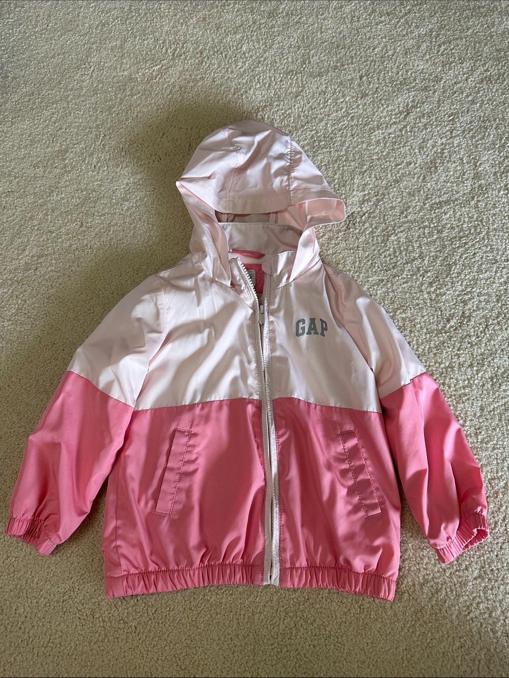 GAP Two-Tone Pink Hooded Windbreaker
